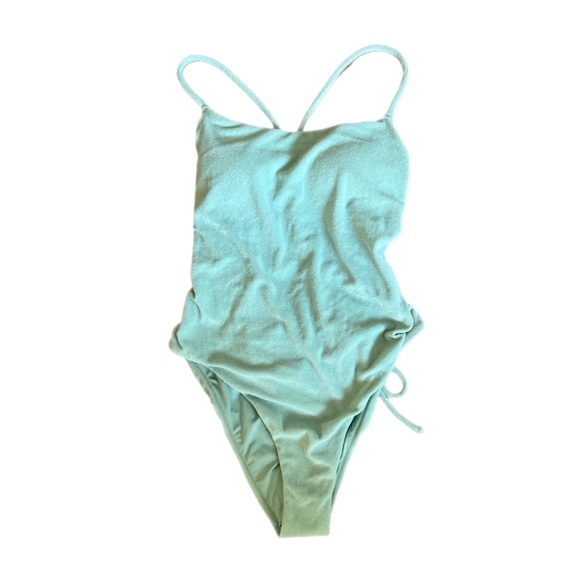 NWT Essential Terry Strappy Back Scoop One-Piece - Picture 4 of 7